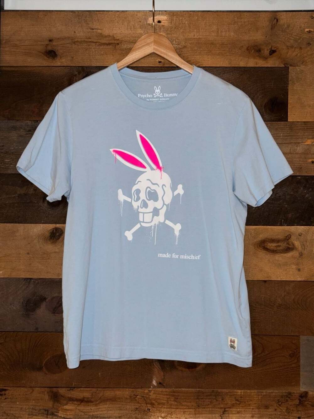 Psycho Bunny Men's Pima Cotton Graphic 'Made for Mischief' M